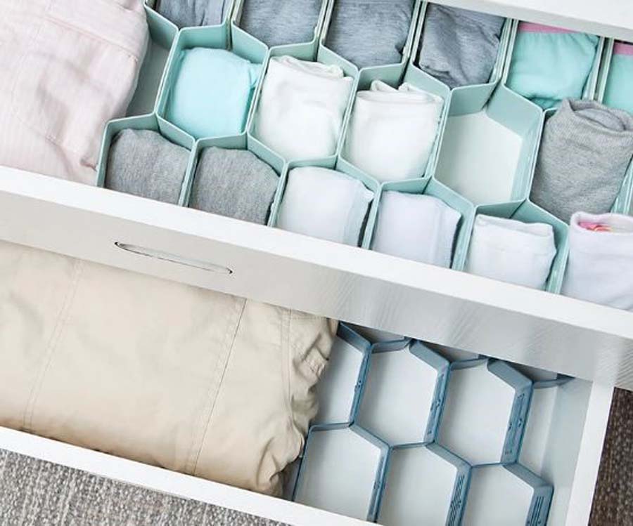 Drawer organizer for baby clothes