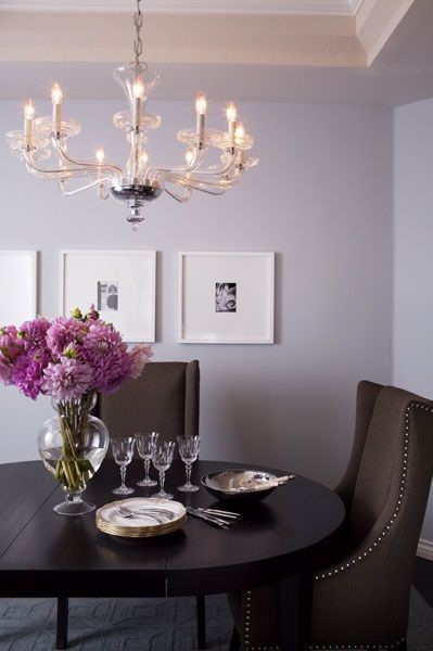 Elegant dining room showcasing how adding Very Peri could match the room