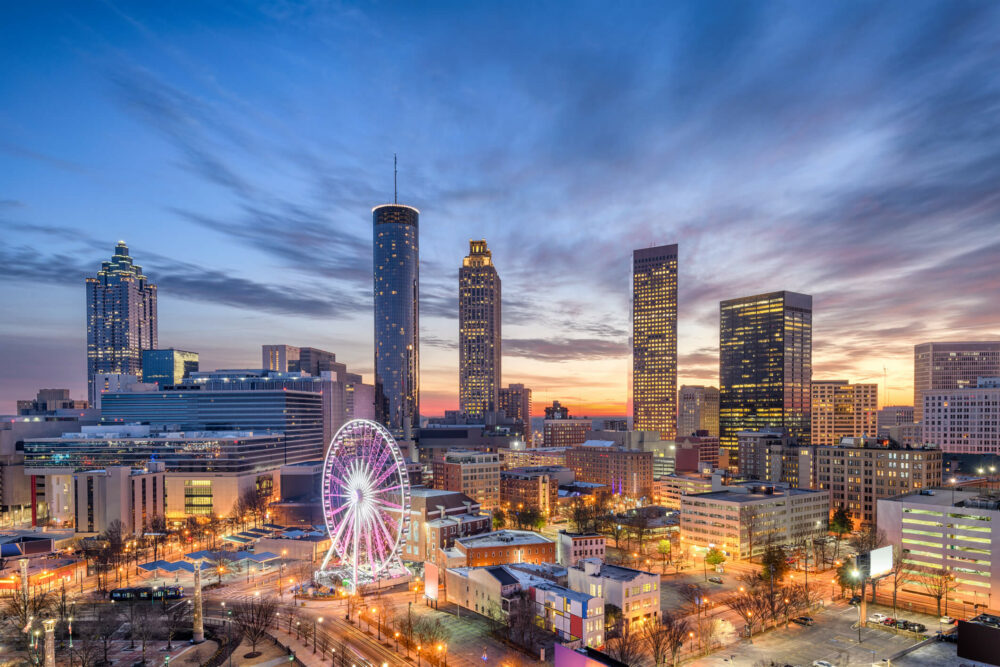 The skyline of Atlanta, GA