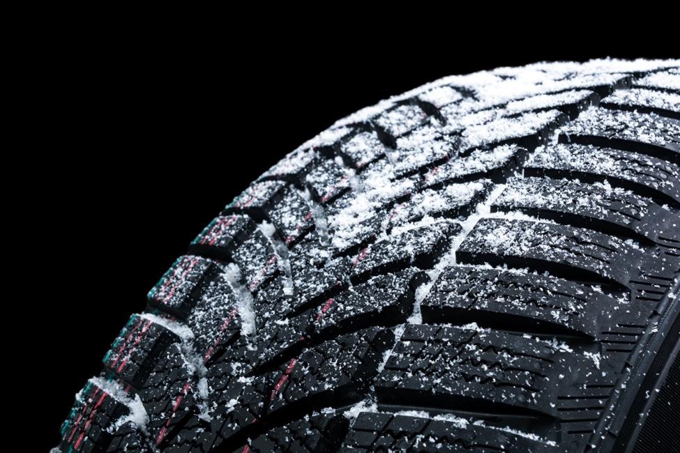 Close up of winter tires