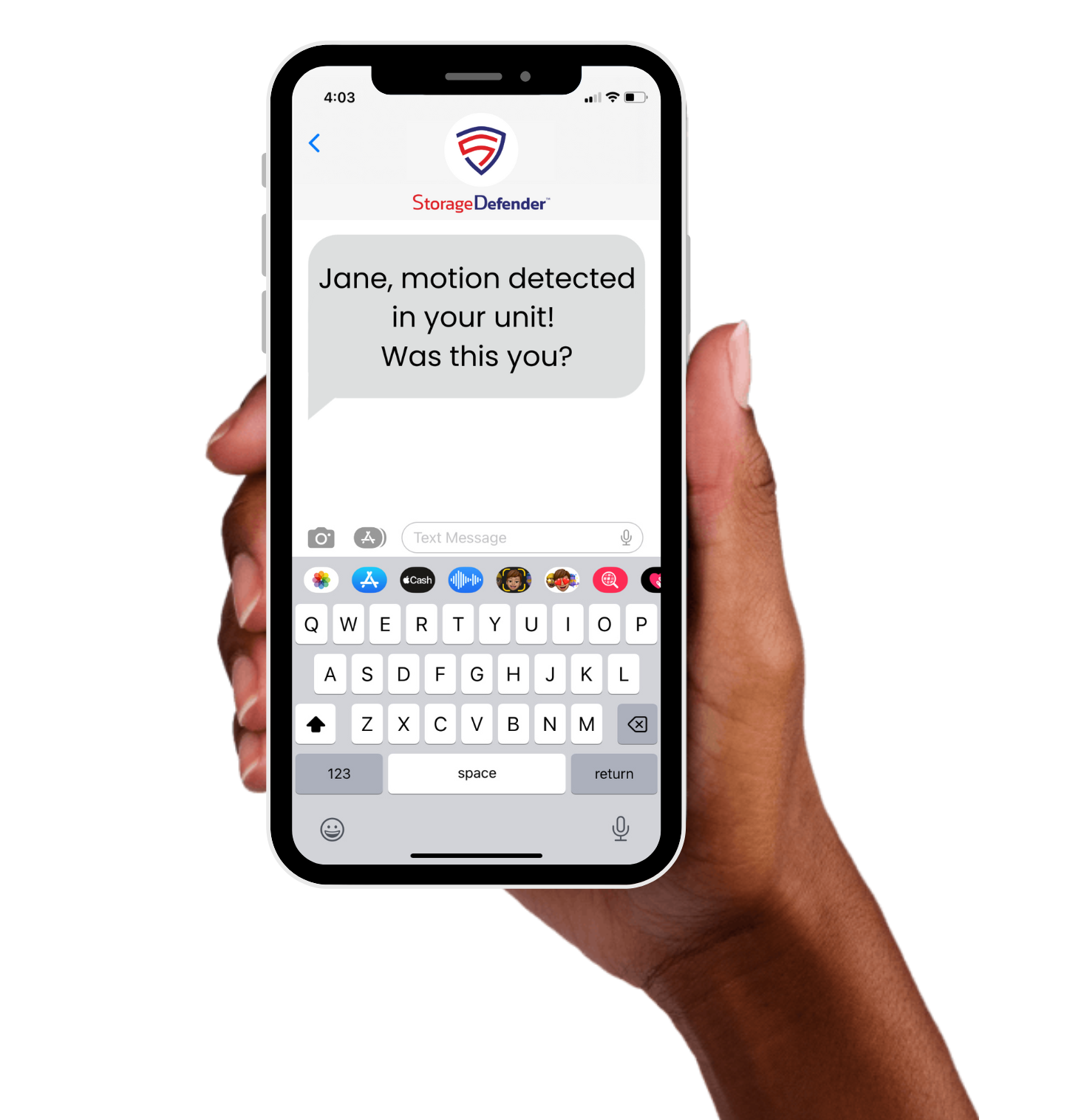 Storage Defender Smart Unit technology alerts you to activity in your unit