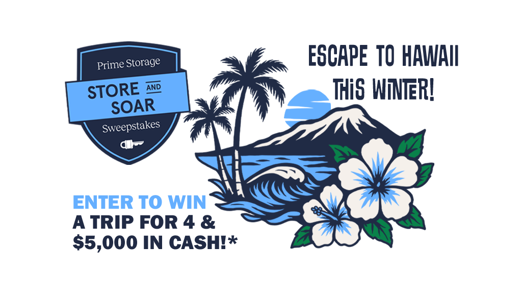 Enter to win the Prime Storage Store & Soar Sweepstakes!