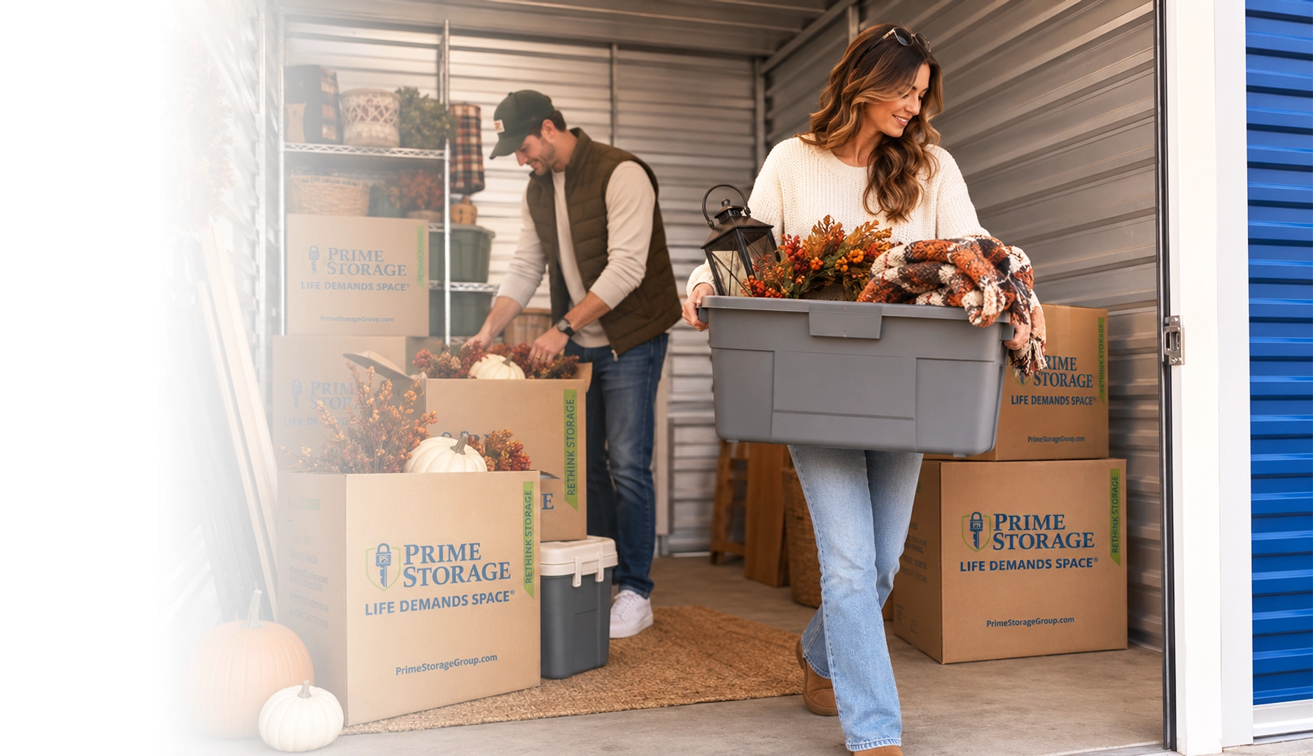 Affordable self storage for fall at Prime Storage